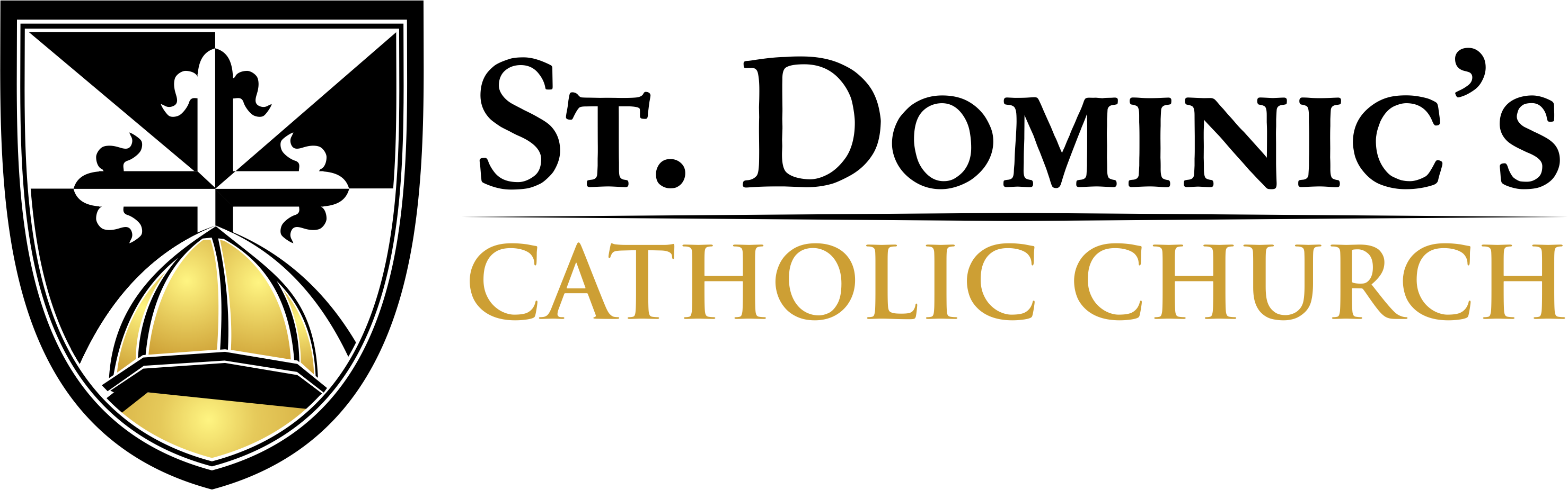 St Dominic's Catholic Church Benicia, - Calligraphy (2958x926), Png Download