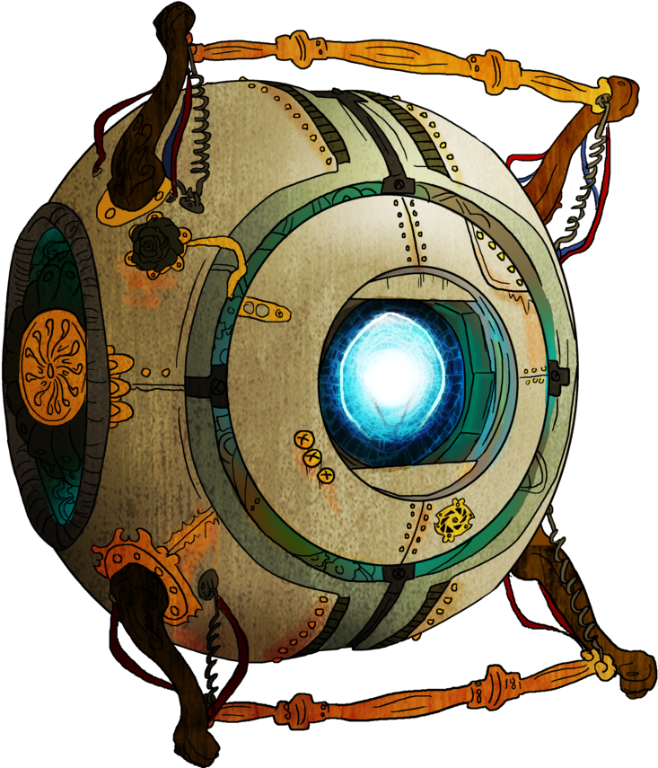 Portal Clipart Wheatley - Portal Steampunk Core (800x865), Png Download
