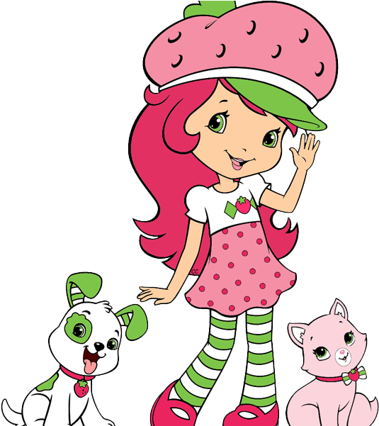 Download Strawberry Shortcake Cartoon Strawberry Shortcake Berry - Strawberry  Shortcake With Pupcake And Custard PNG Image with No Background 