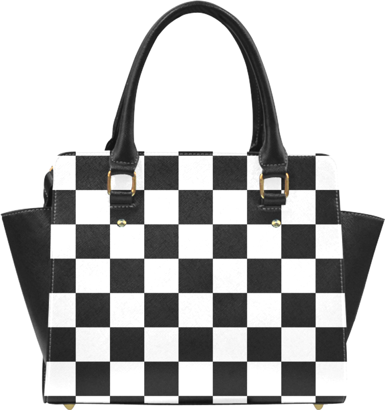 Checkerboard Black And White Classic Shoulder Handbag - Purpleheart And Maple Cutting Board (1000x1000), Png Download