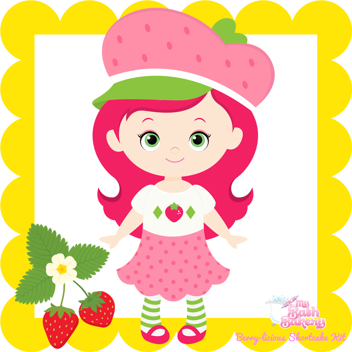 Strawberry Shortcake Facial Kit - Cartoon (1208x1208), Png Download