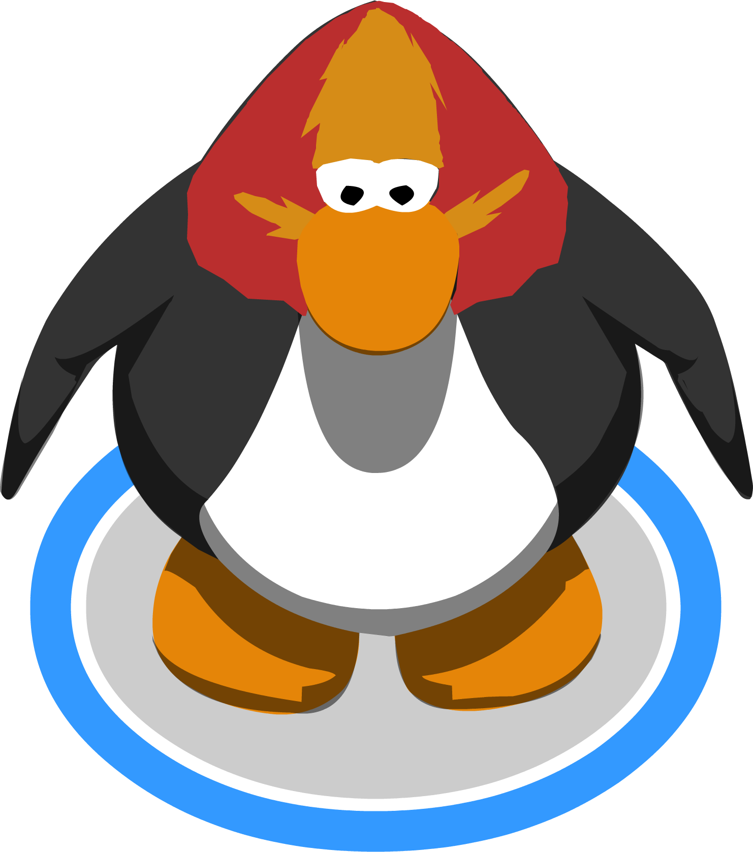 Face Paint Png - Club Penguin Light Blue Penguin (1482x1677), Png Download