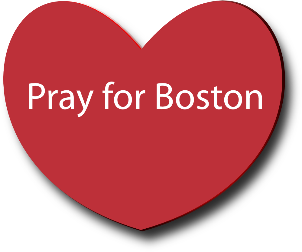 Pray For Boston Heart 10 999px 95 - Heart (999x831), Png Download