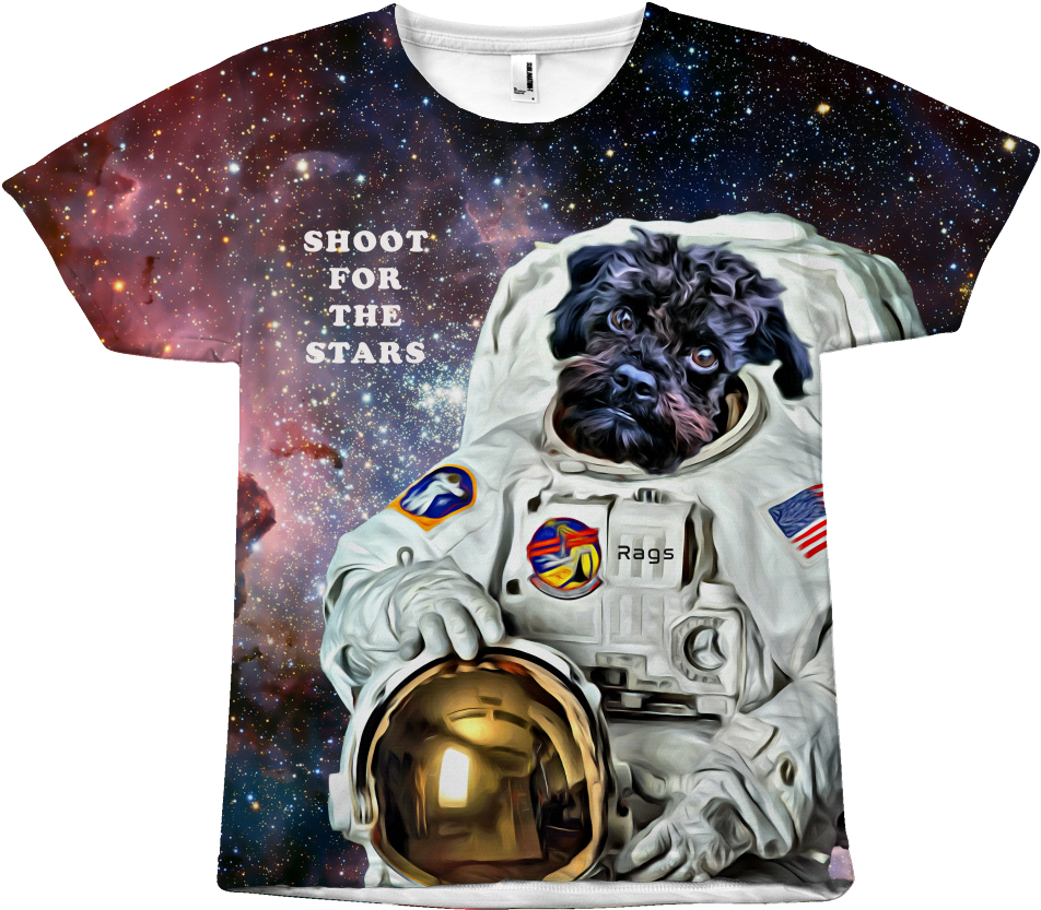 Astro Rags - Pug (1024x1024), Png Download