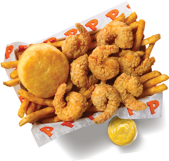 Popeyes Hawaii Home - Popeyes Southern Butterfly Shrimp Cajun Surf N Turf (826x741), Png Download
