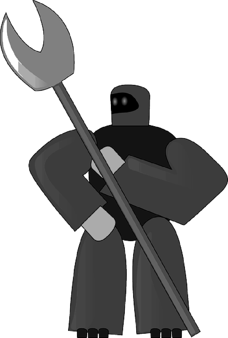 Executioner Hero Knight Battle Axe - Clip Art (800x1187), Png Download