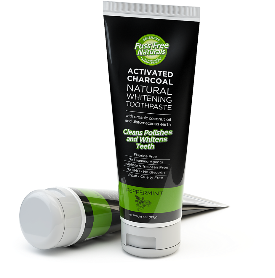 Fuss Free Naturals Activated Charcoal Toothpaste - Toothpaste (1024x1024), Png Download