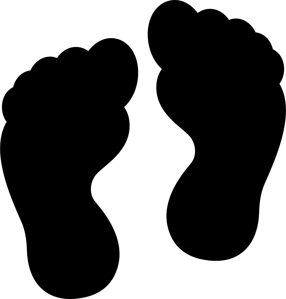 Two Human Footprints - Molde De Huellas De Pies (938x980), Png Download