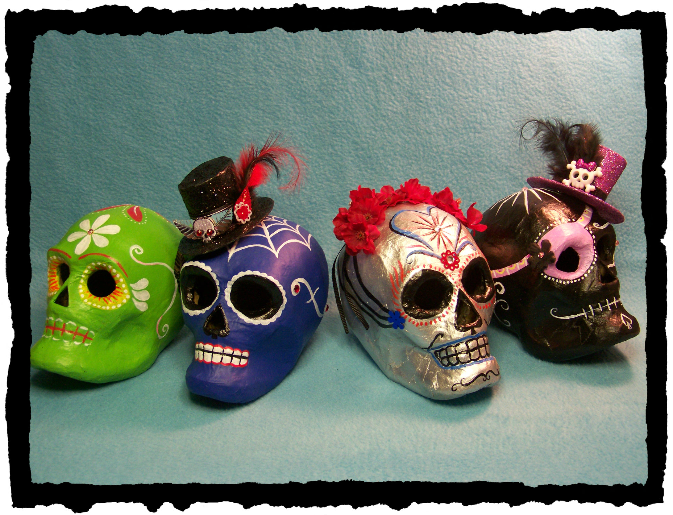 Paper Mache Skulls - Littleqtcouture Baby Girl, Coming Home Outfit, Personalized, (2225x1668), Png Download