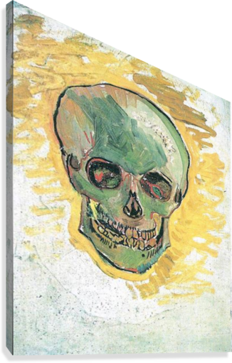 Skull By Van Gogh Canvas Print - Van Gogh Skull Meaning (326x511), Png Download