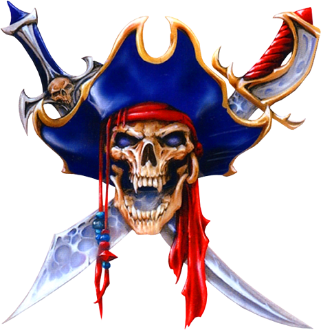 Skull-110 - Pirates Skull And Swords (467x480), Png Download