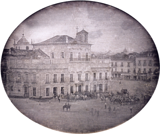 Photograph Showing The Imperial Palace In Rio De Janeiro - Paço Imperial 1840 (542x450), Png Download