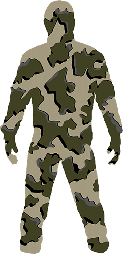 Note The Intricate Detail Within The Mimetic Camouflage - Camouflage Png (242x500), Png Download