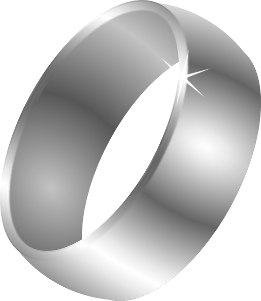 Rings Clipart Bride Ring - Silver Clipart (516x595), Png Download
