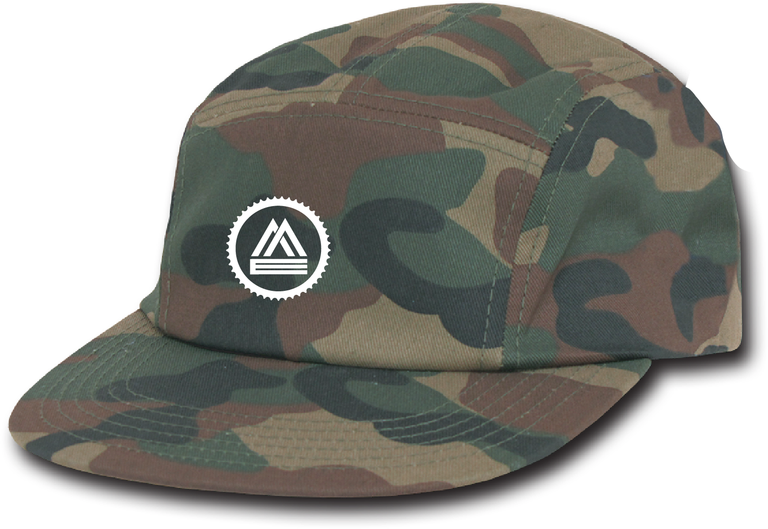 5 Panel Hat White On Camo - Decky 5 Panel Plaid Racer Racing Jockey Biker Cap Caps (2084x2084), Png Download