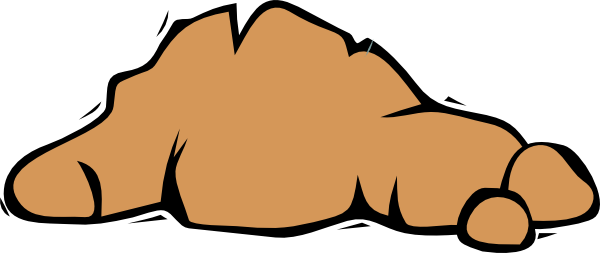 Cartoon - Pile Of Dirt Clipart (600x253), Png Download