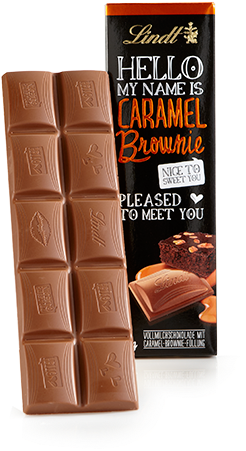 Image For Caramel Brownie Hello Bar From Lindtusa - Lindt Hello Caramel Browine - 3.5 Oz Bar (450x450), Png Download