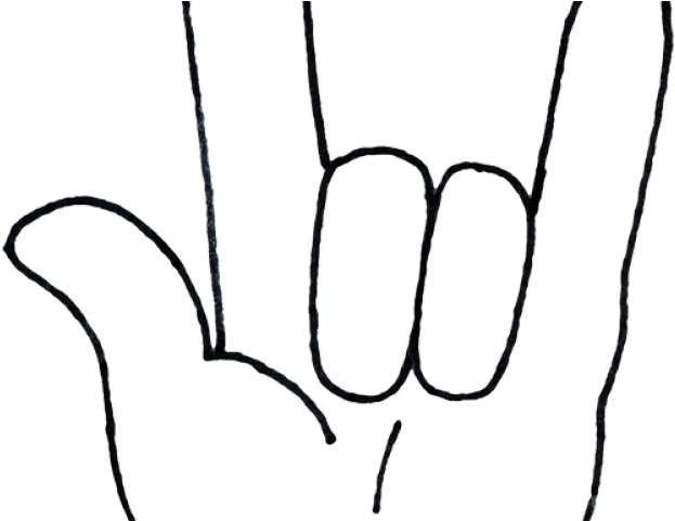 Rock Clipart Cartoon - Clip Art Rock Hand Sign (640x480), Png Download