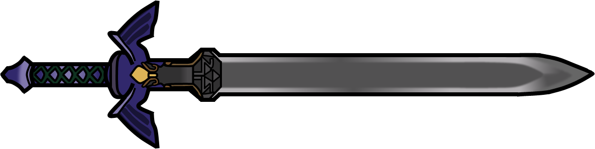 Free Download Zelda Master Sword Vector Clipart The - Master Sword Sideways (1185x297), Png Download
