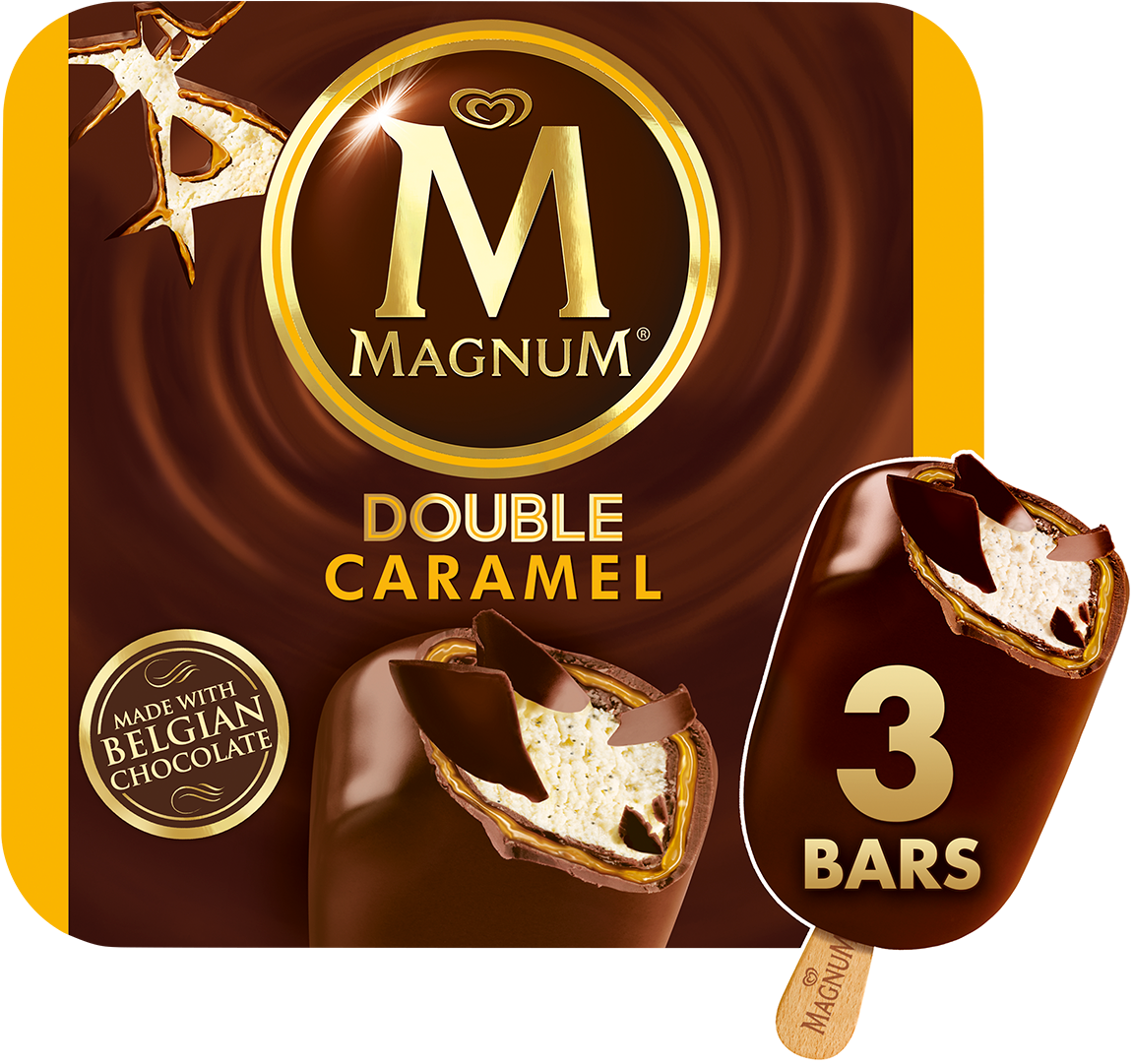 Magnum Ice Cream Double Caramel (1280x1280), Png Download