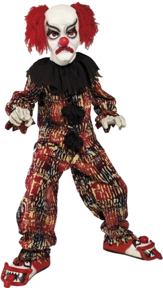 Bring Fear Not Laughs In The Child Scary Clown Halloween - Creepy Clown Costume (366x580), Png Download