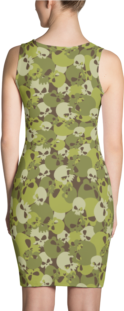 Camouflage Skulls Dress - Ghost Halloween Dress Halloween Costume (534x1000), Png Download