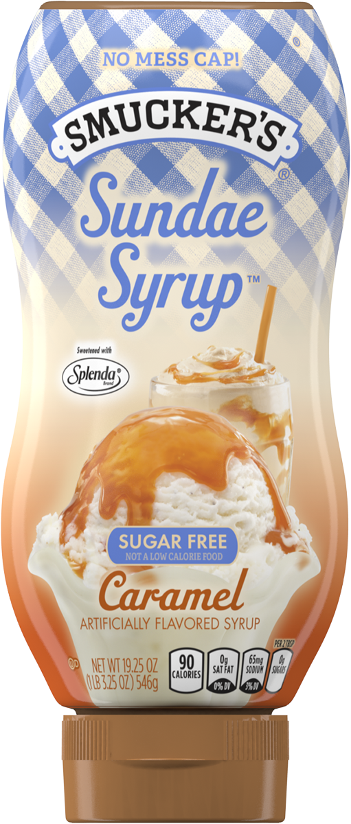 Sugar Free Caramel Flavored Syrup - Smuckers Sugar Free Caramel (511x1200), Png Download