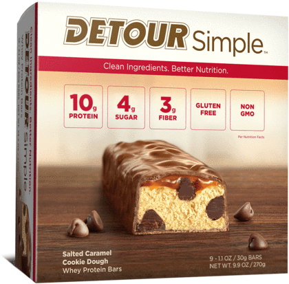 Salted Caramel Cookie Dough - Detour Simple Bar, Salted Caramel Cookie Dough, 9 Count (480x480), Png Download