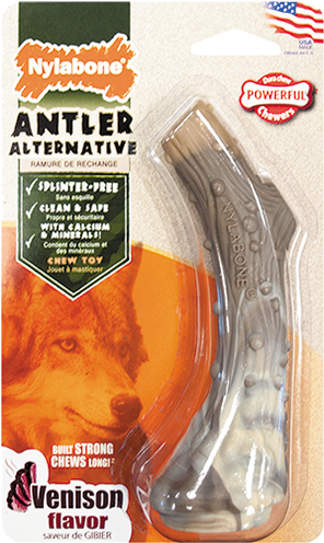 Nylabone Antler - Nylabone Dura Chew Nylon Antler Dog Chew Toy Medium (750x501), Png Download
