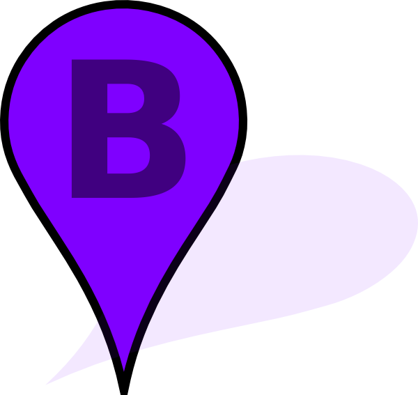 Pushpin Google Blue Clip Art At Clker (600x567), Png Download