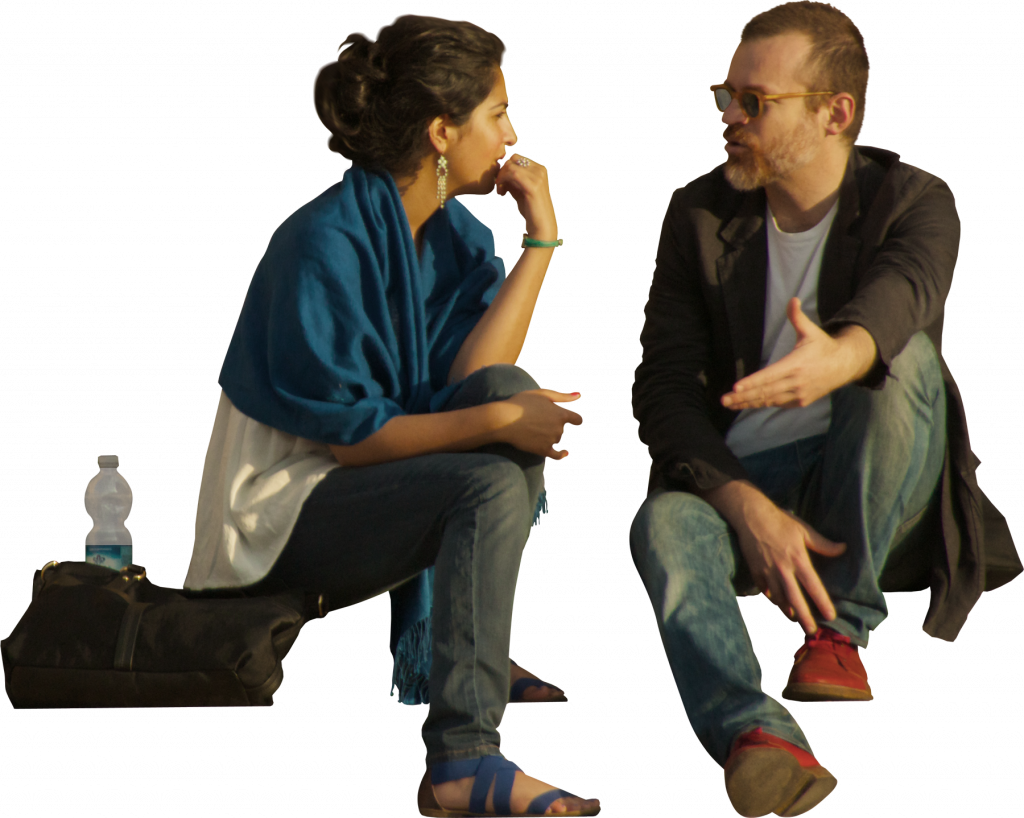 Couple Sitting Png - Man Sitting Png (1024x818), Png Download