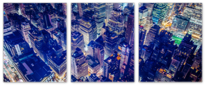 New York Panoramic Wall Art Canvas Set Of - Aoc E2260swdn - 22" Led-backlit Lcd Monitor (480x480), Png Download