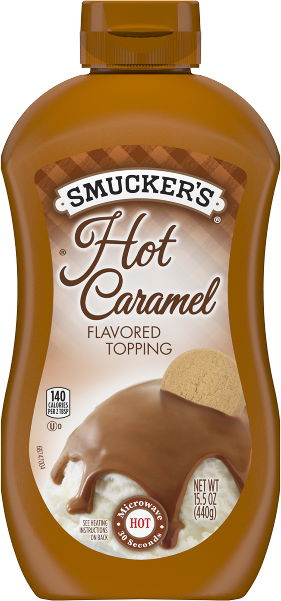 Microwaveable Ice Cream Toppings - Smucker's Hot Topping, Butterscotch - 15.5 Oz Bottle (561x1200), Png Download