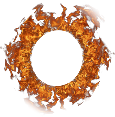Fire Frame Flame Circle Fuego Circle Round - Circle Of Fire Png (394x400), Png Download