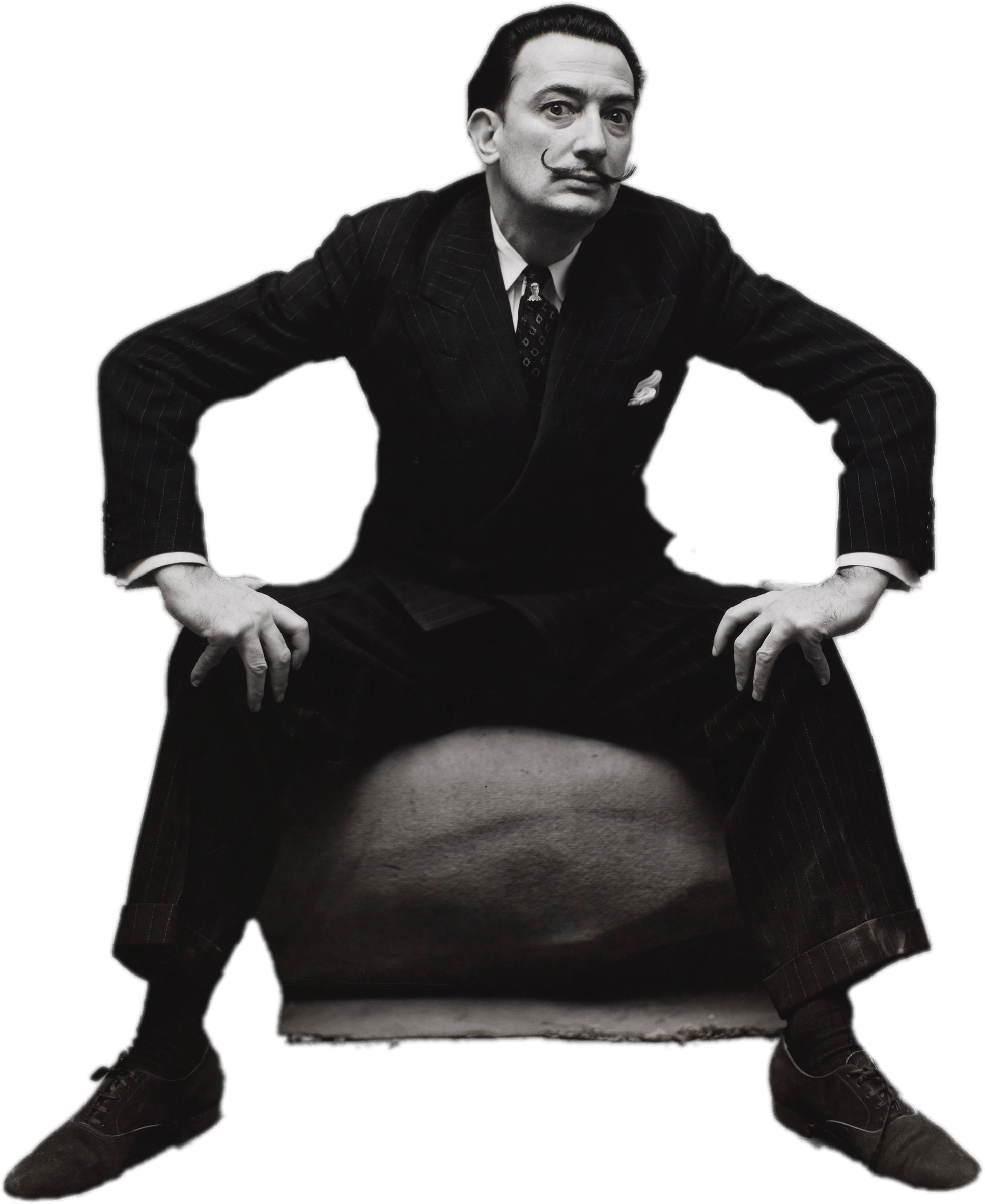 Man In Suit Sitting Png - Irving Penn Salvador Dali (2396x3000), Png Download