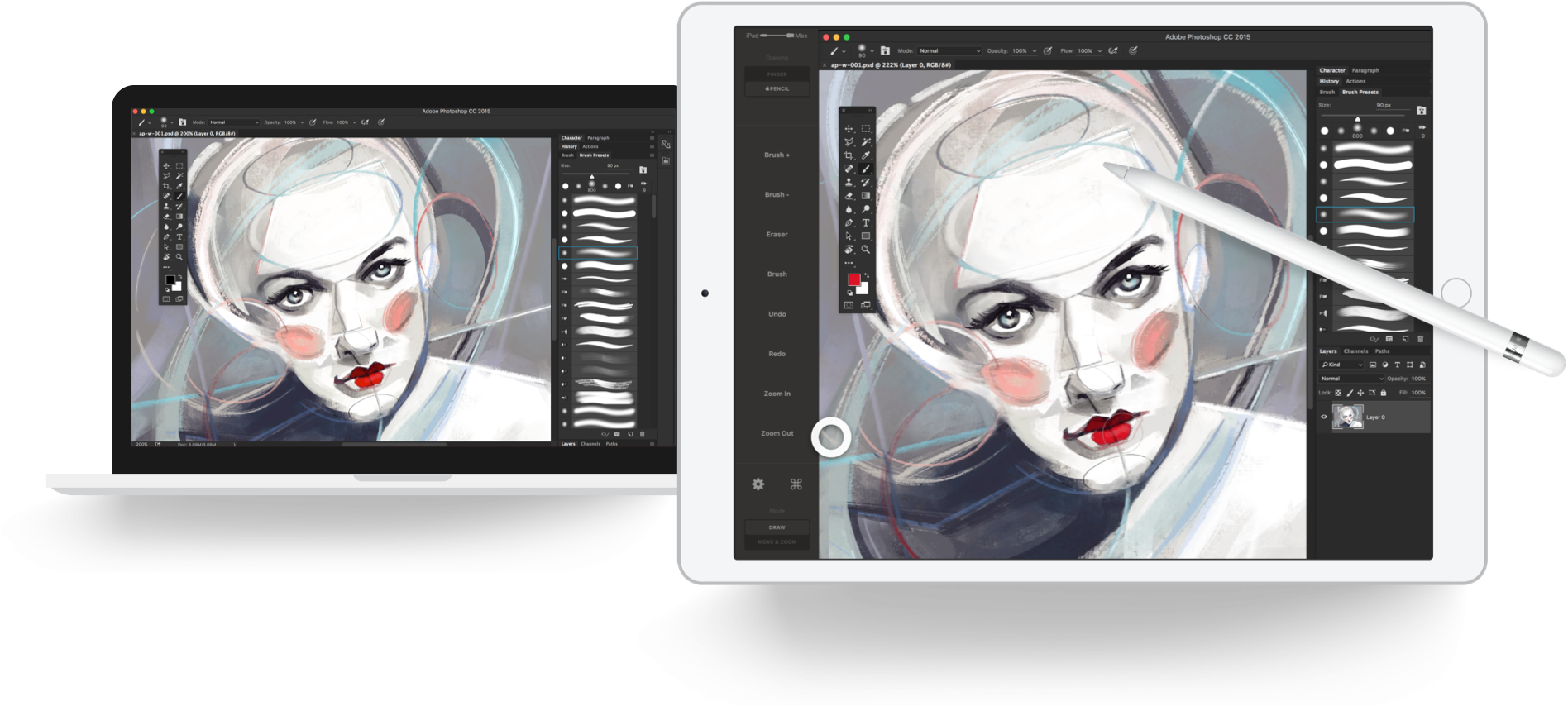 Astropad - Using Ipad Air As Drawing Tablet (1896x854), Png Download