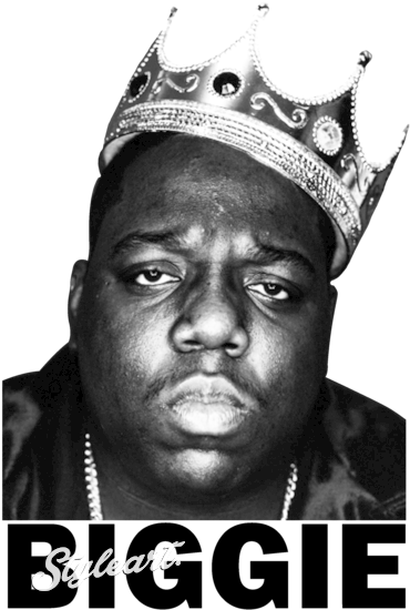 Vector Black And White Stock Smalls Design By Nicolasobey - Christopher Wallace (377x560), Png Download