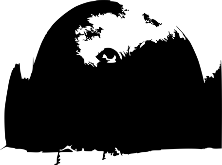 Silhouette Fiction Character Sky Plc Black M - Character (456x340), Png Download