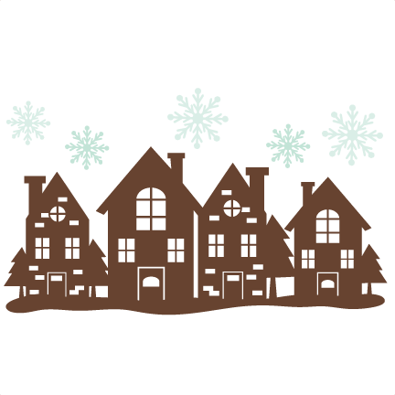 Christmas House Border Svg Cutting Files Free Svg Cuts - Christmas House Border (432x432), Png Download