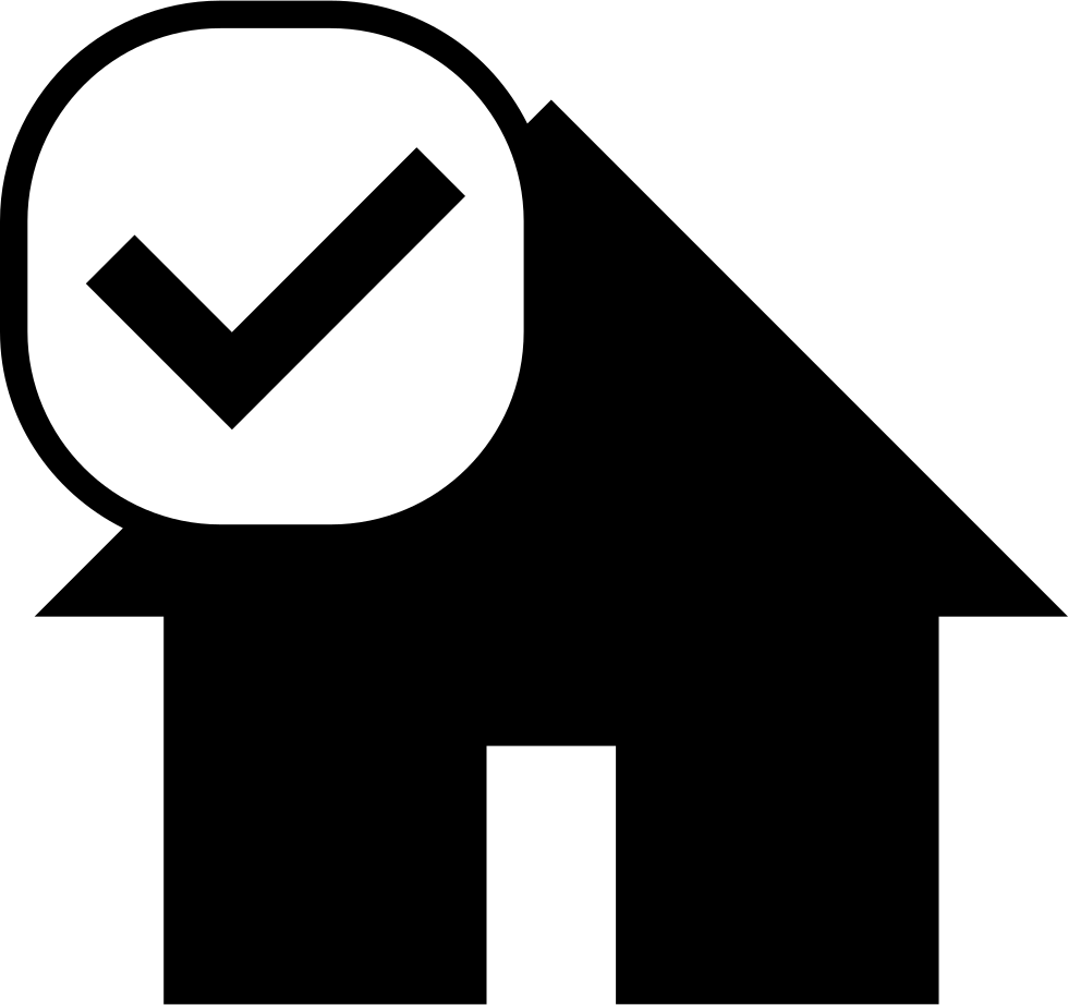 House Silhouette With Check Mark Comments - Own House Silhouette (980x922), Png Download