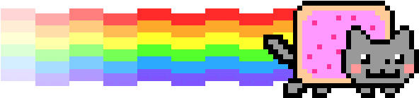 Lost In Space Messages Sticker-0 - Nyan Cat Transparent (618x618), Png Download