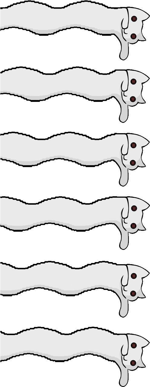 As This Is A Flying Cat I Thought Of Taking Reference - Longcat Sprite (500x1300), Png Download
