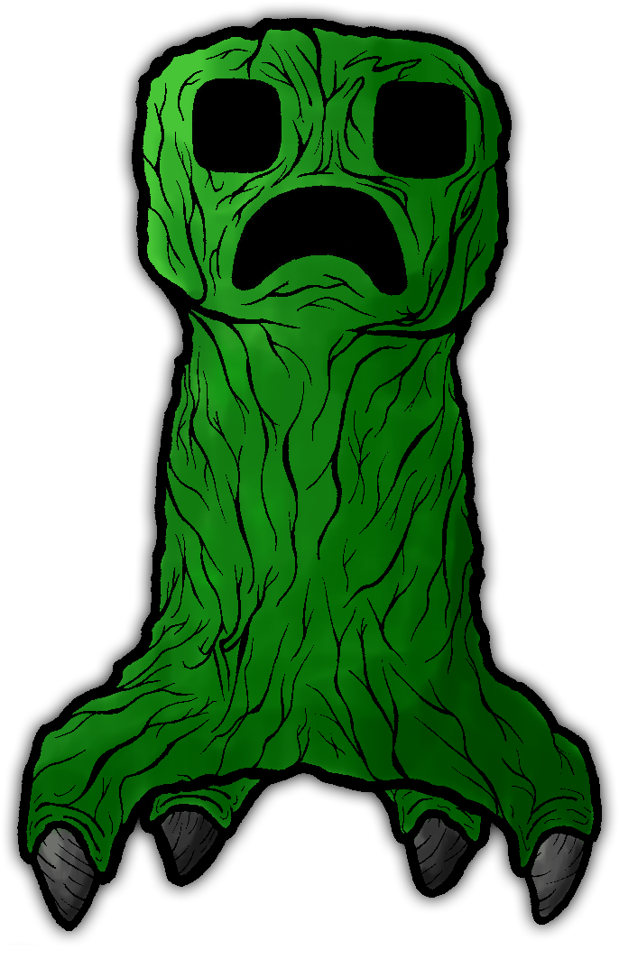 Png Royalty Free Creeper Drawing Realistic - Minecraft Creeper Fan Art Realistic (850x1169), Png Download