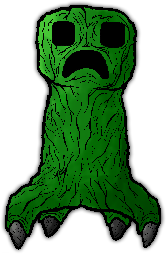 Download Png Royalty Free Creeper Drawing Realistic Minecraft Creeper
