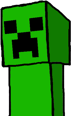 Render Creeper - Creeper Kawaii Render (328x471), Png Download