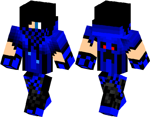 Blue Png For Free Download On - Minecraft Skin Black Ninja (528x418), Png Download