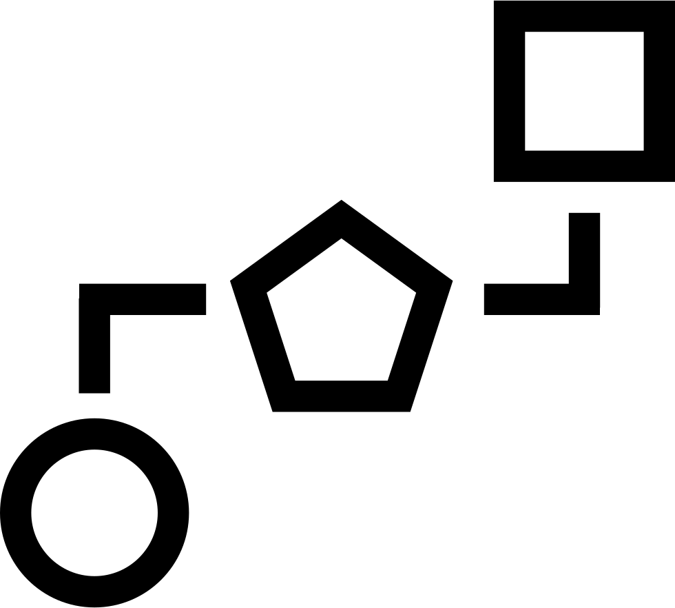 Block Schemes Of Three Geometric Shapes Connected By - Icons Free Geometric Shapes (980x882), Png Download