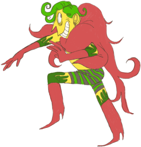 The Creeper Attempting To Tip-toe Away From Something - Cartoon (500x534), Png Download