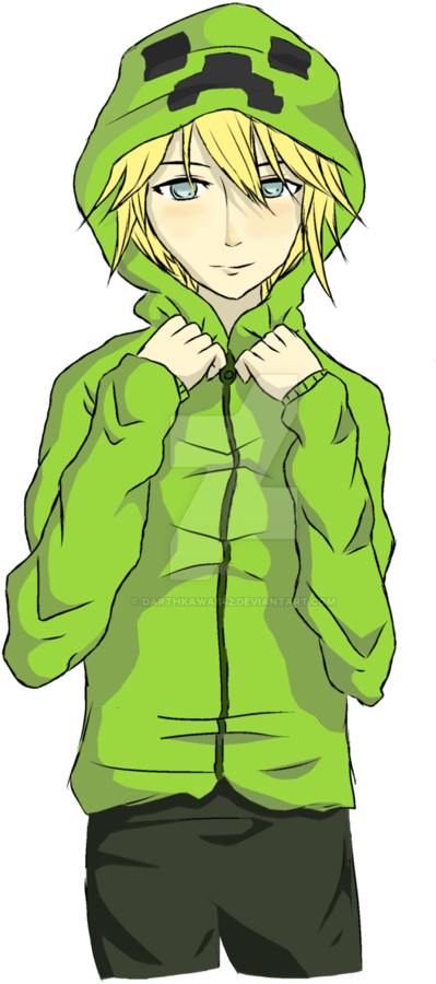 Picture Library Stock Boy By Darthkawaii On Deviantart - Minecraft Anime Creeper Boy (774x1032), Png Download
