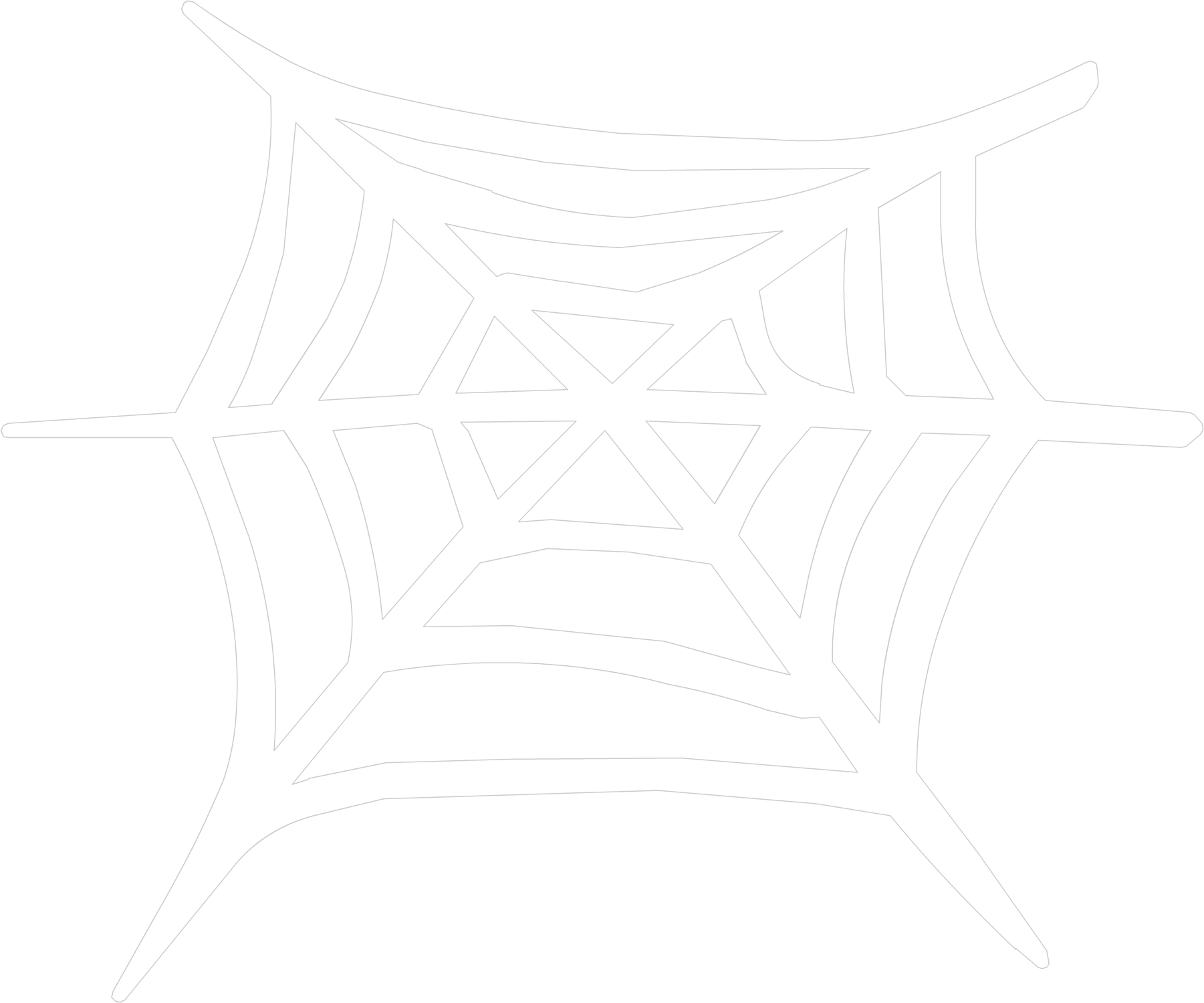 White Spider Web Png - White Spider Webs (1800x1500), Png Download